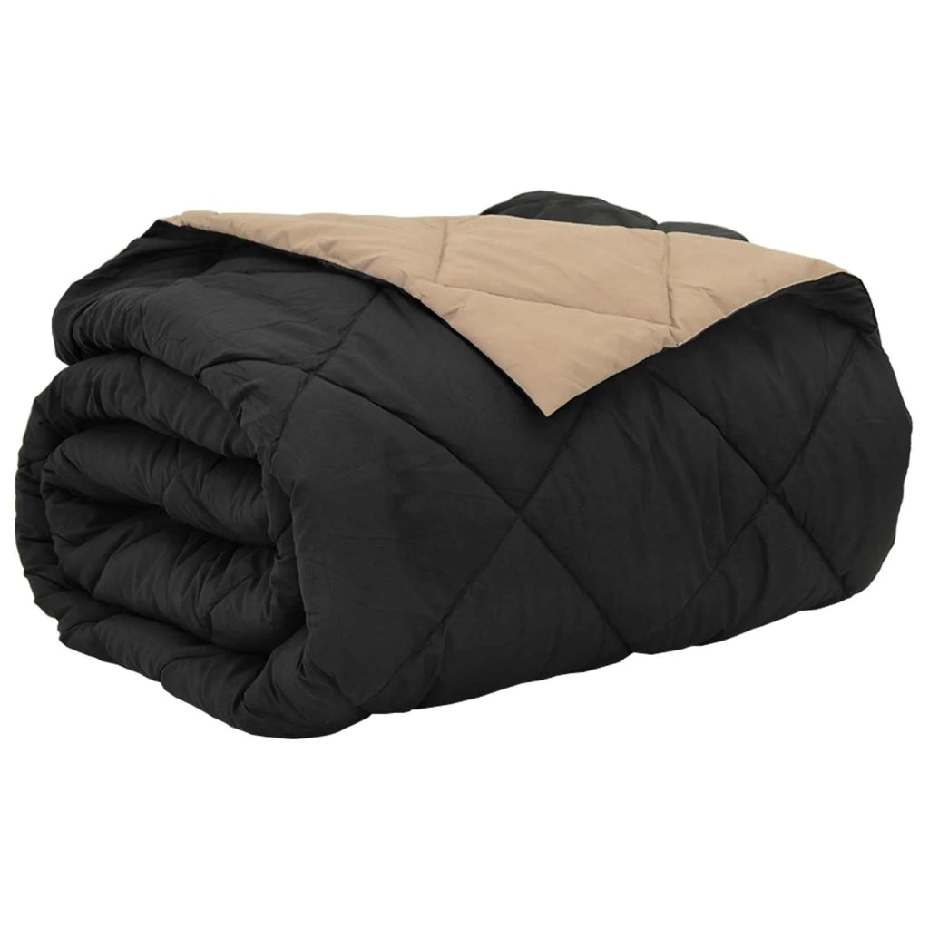 Duvet Estivo Nero e Talpa 220 x 260 cm Microfibra 42025498