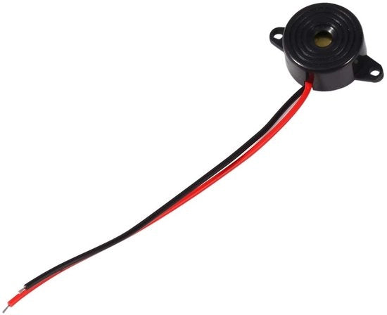Alarme Acustico Piezoelettrico - Suono Continuo - Lunghezza Cavo 100Mm - Adatto a Diverse Applicazioni - Modello Compatto