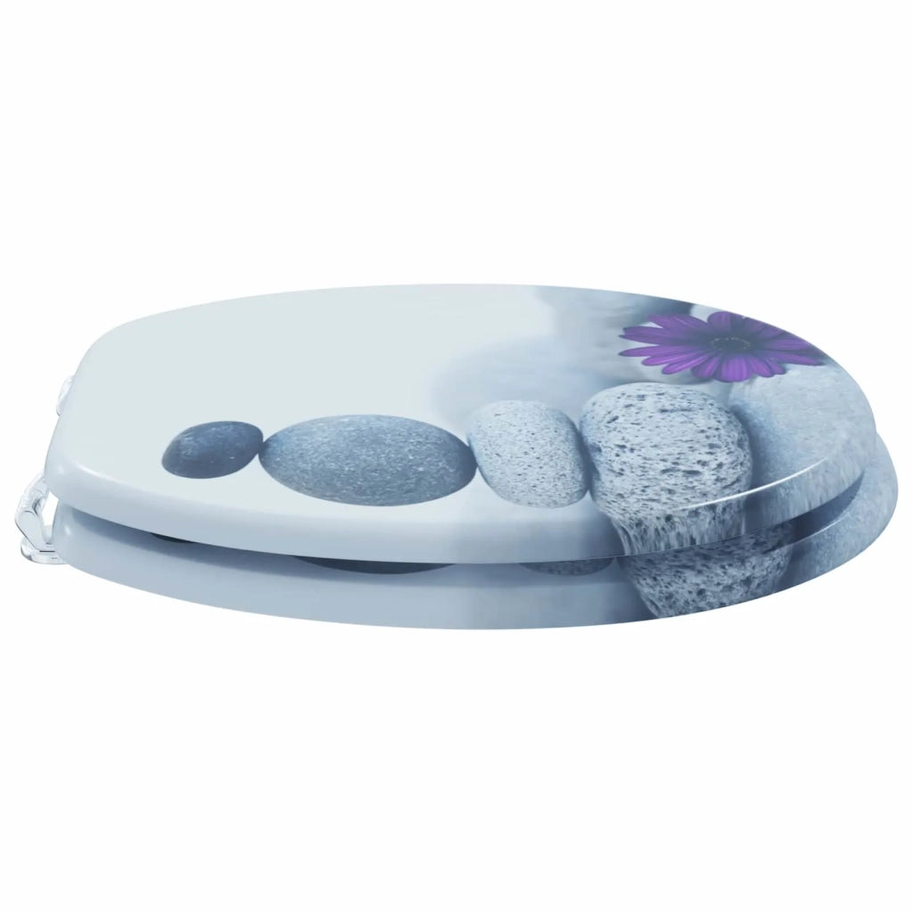 Sedile per toilette con chiusura morbida Grigio 44 x 38 cm 42027203