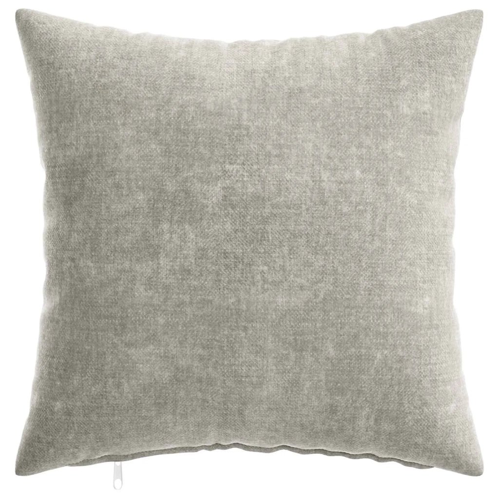 Federa 2 pz HEERLEN Grigio Chiaro 40 x 40 cm Tessuto Chenille 908503