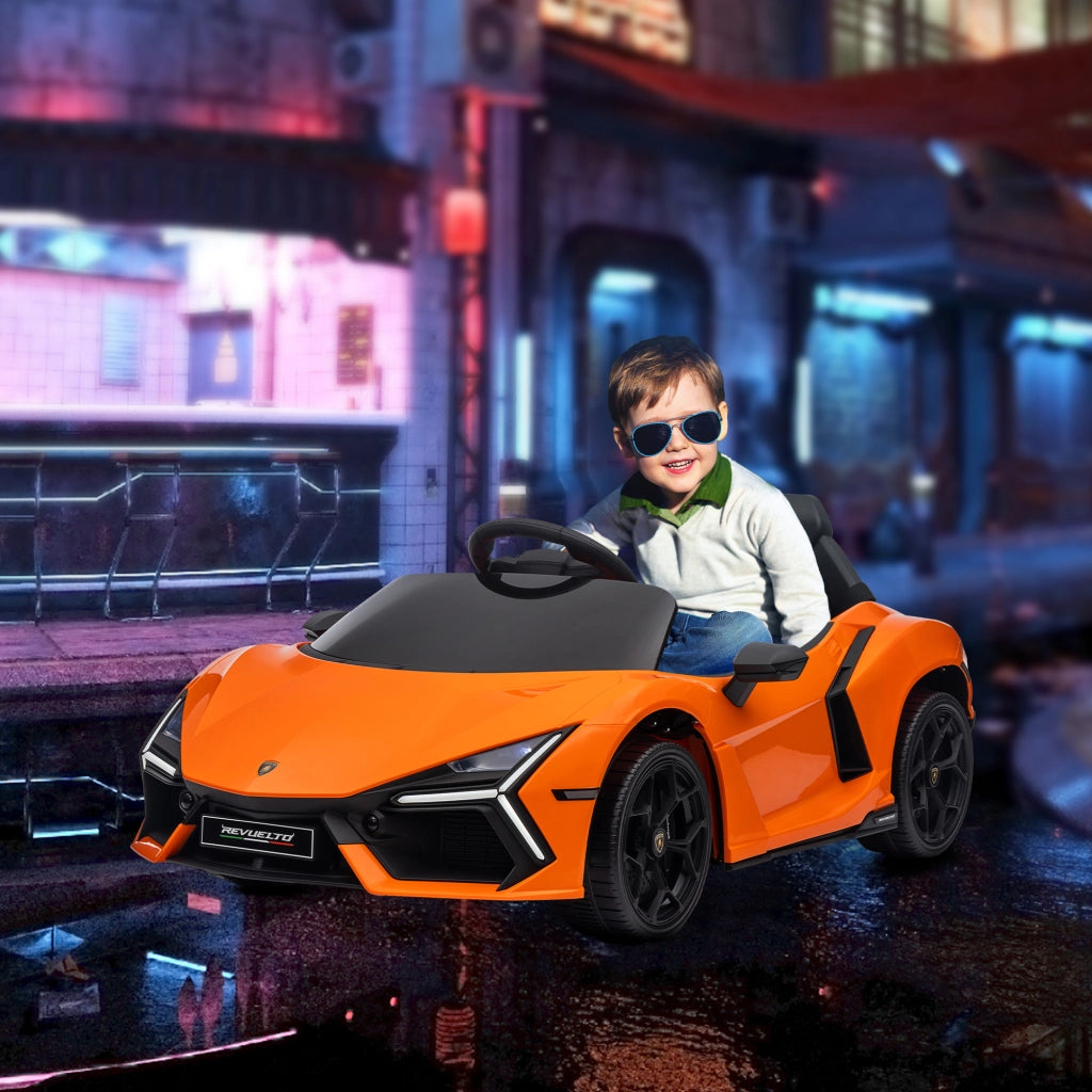 Auto Elettrica per Bambini ¨C Minimal ¨C 3-5 Anni, Telecomando, Arancione