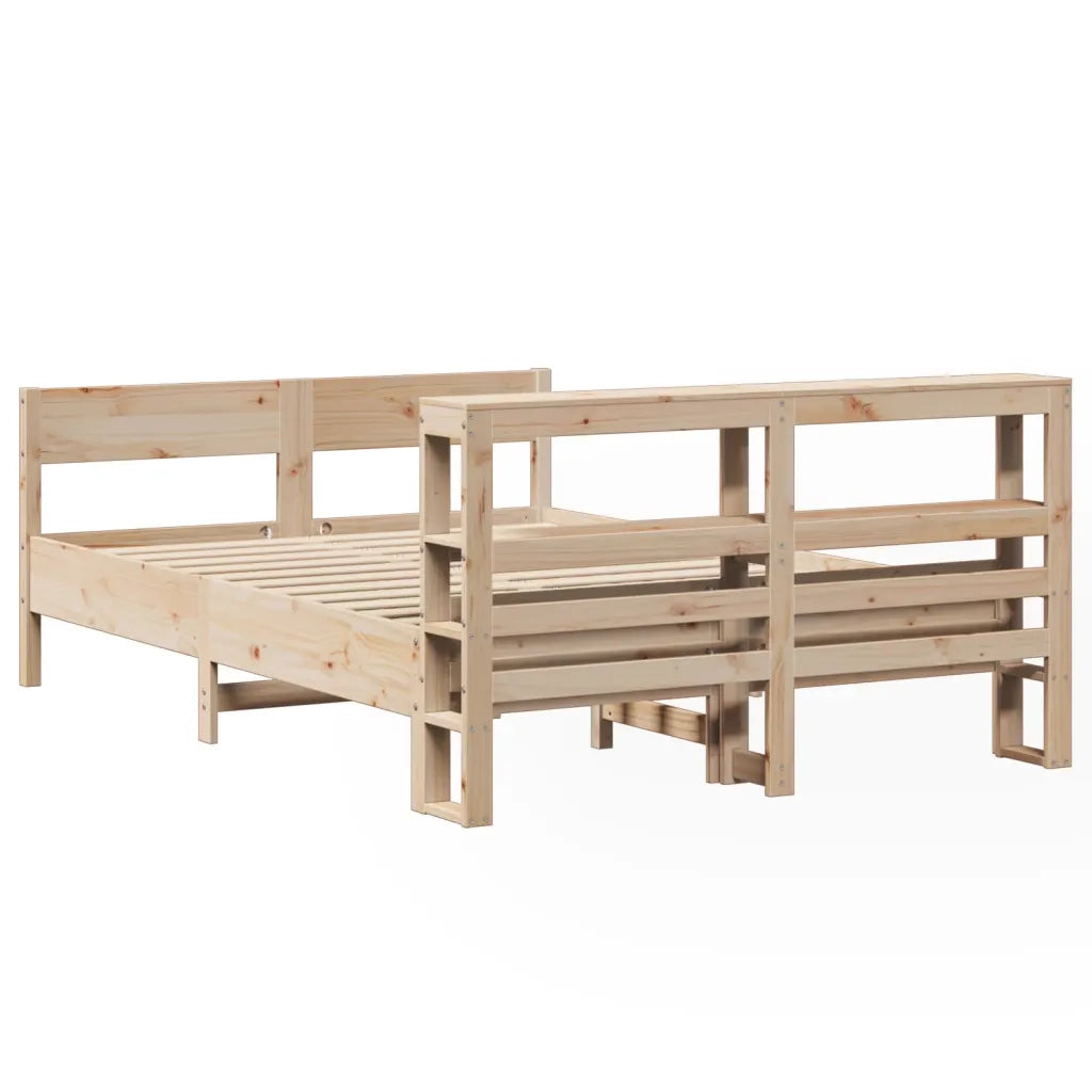 Letto senza Materasso-Struttura Letto 120x200 cm in Legno Massello di Pino 839906