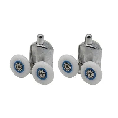 Set 2 ruote inferiori universali in ABS per box doccia scorrevole