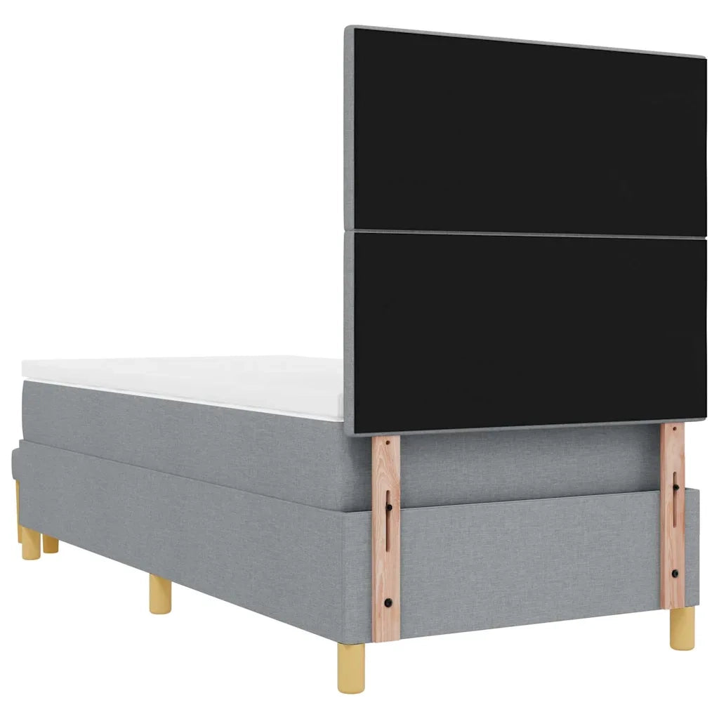 Letto a molle con testiera Grigio chiaro 200 x 80 cm Tessuto 3344254