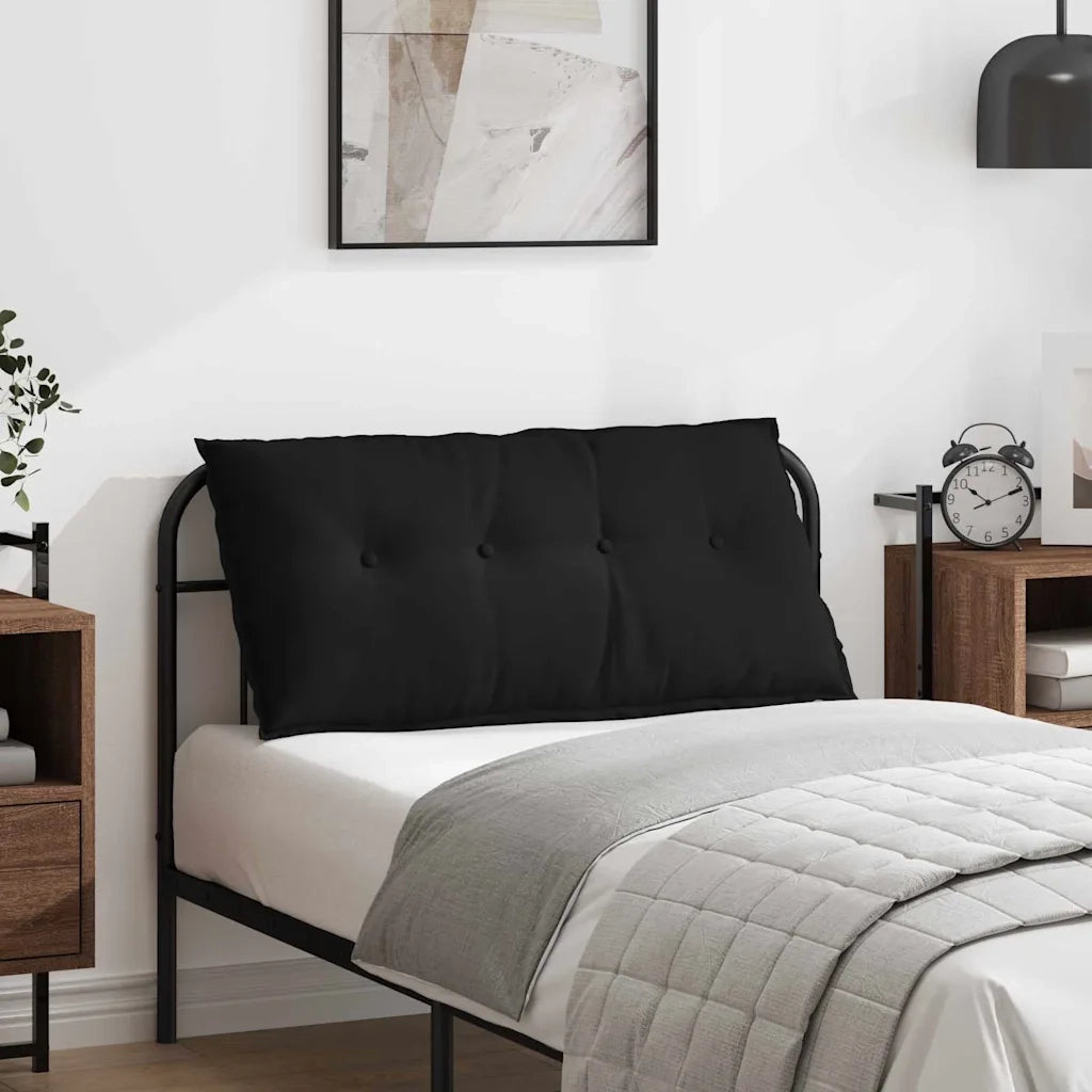 Cuscino per Schiena Nero 100 x 50 cm Tessuto in Microfibra 42014776