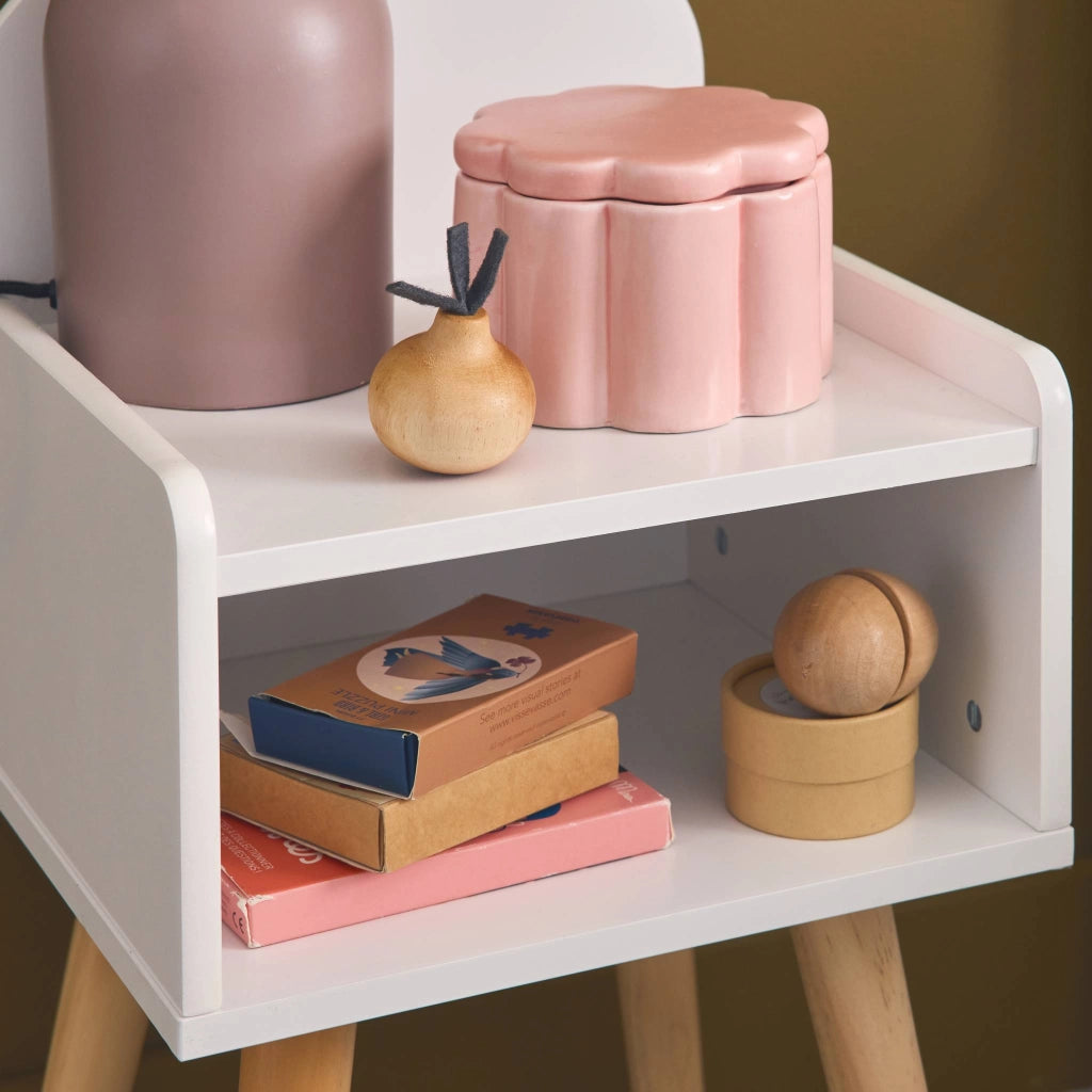 Comodino per bambini, bianco