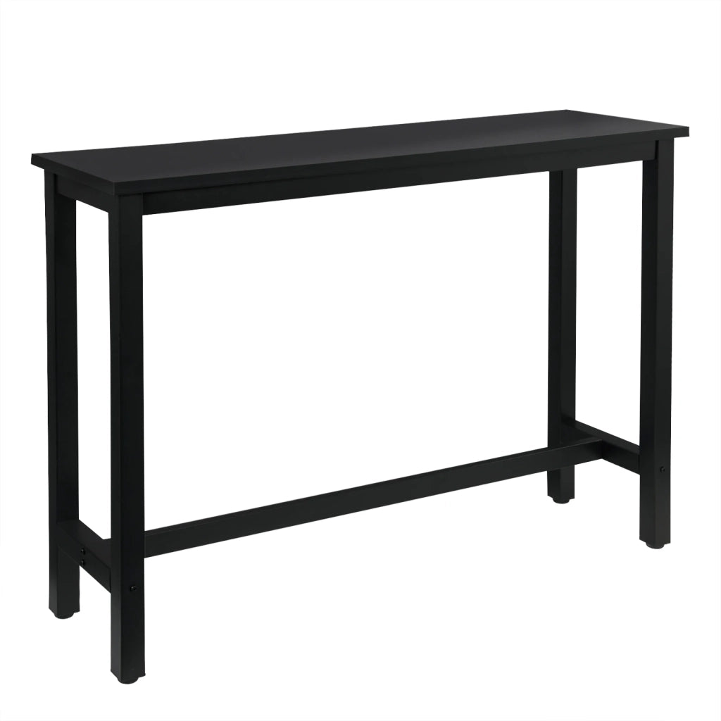 TAVOLO BAR 140x100x40 cm Nero MDF e Metallo