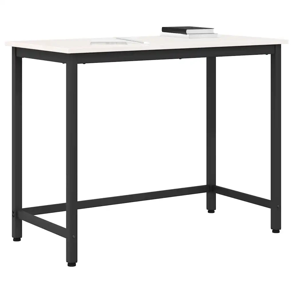 Scrivania | Tavolo Bianco 100 x 50 x 77 cm Legno ingegnerizzato e acciaio