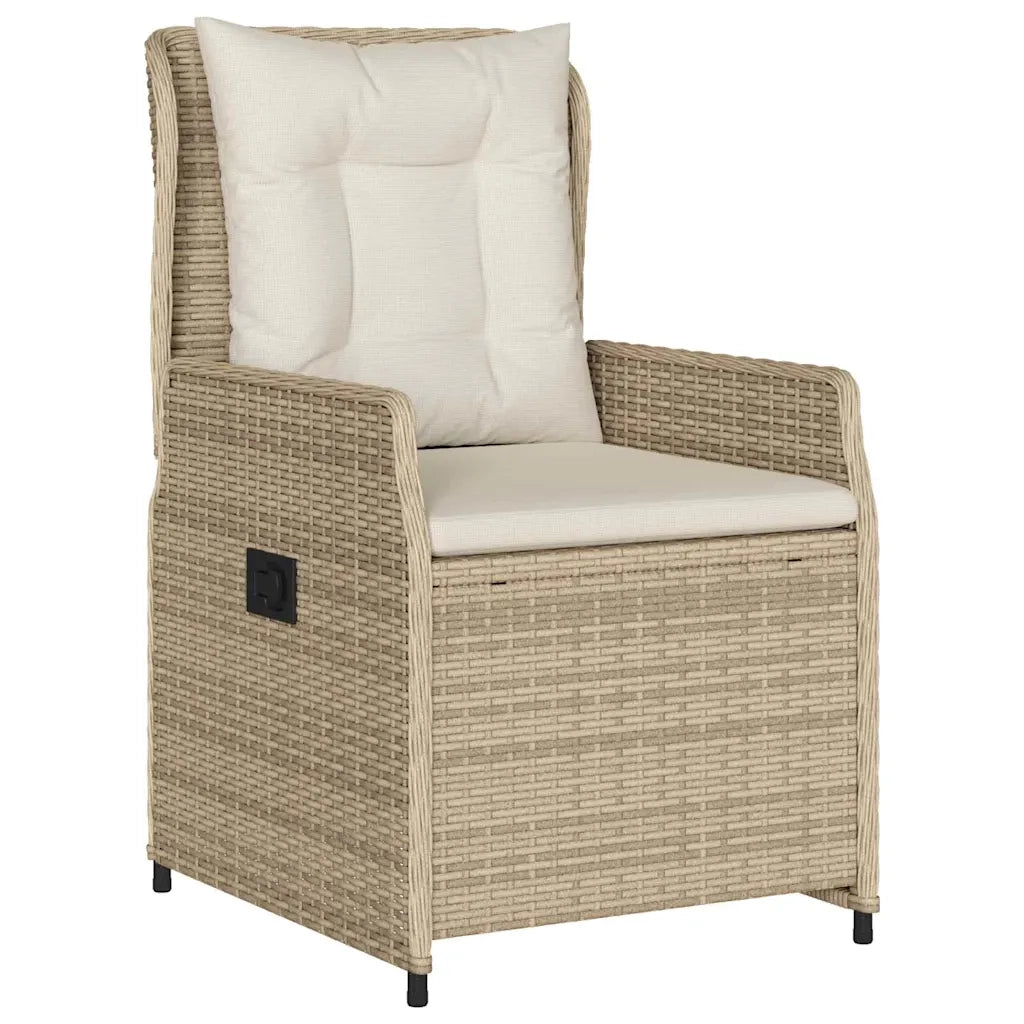 Set da Pranzo per Giardino 5 pcs Beige e Grigio Chiaro