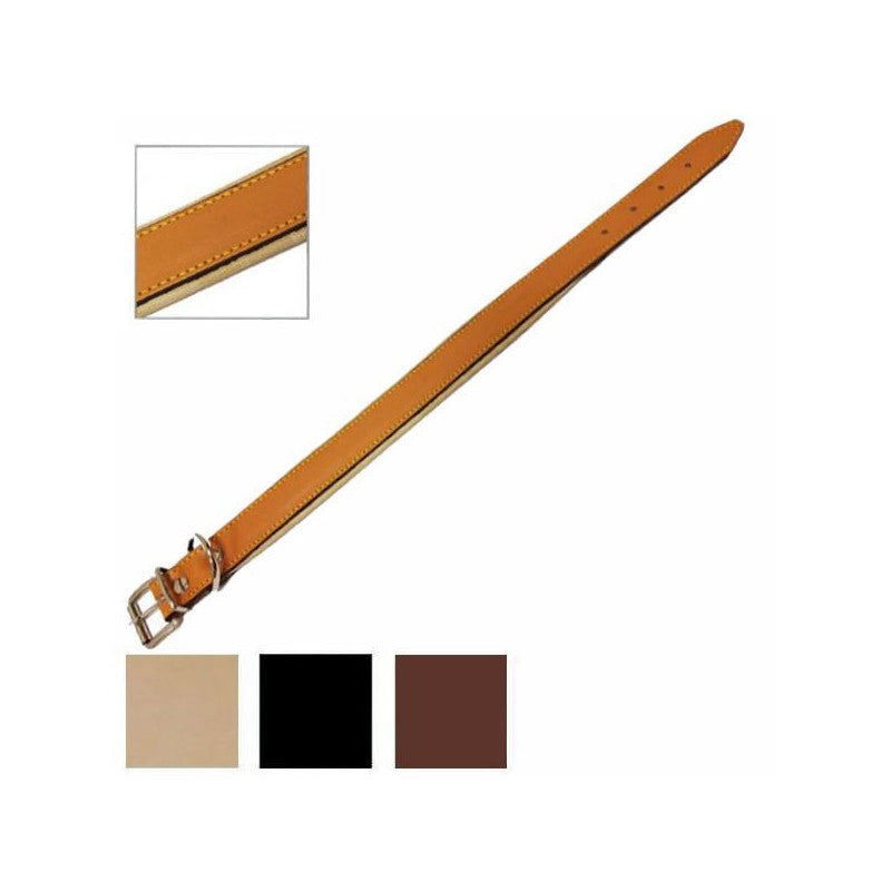 Collare Cani Cuoio Imbottito Mm 20 Cm 46