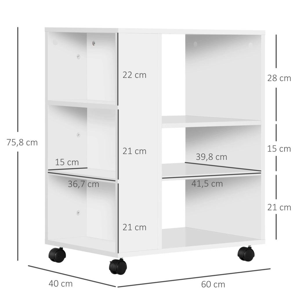 Cassettiera per stampante ¨C Minimal ¨C 60x40x75,8 cm bianco