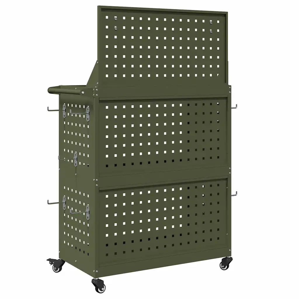 Carrello per Attrezzi con ruota Verde oliva 65 x 35 x 111 cm CFW6973430