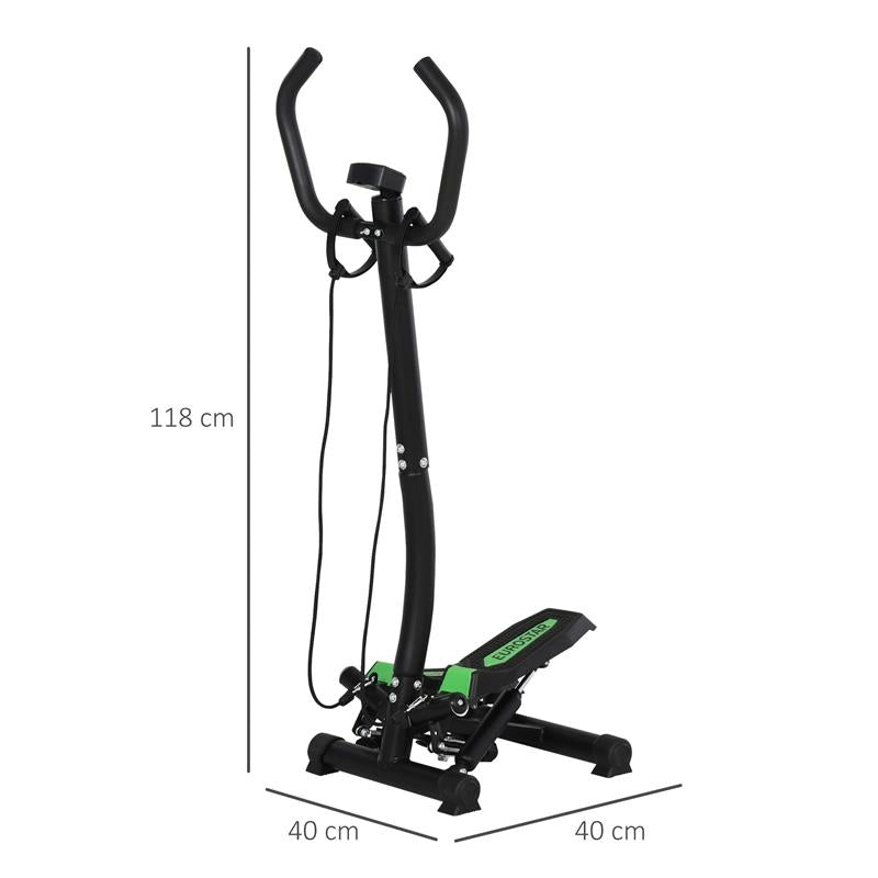STEPPER PROFESSIONALE FITNESS CON MANUBRIO E CORDE, 40X48X118CM