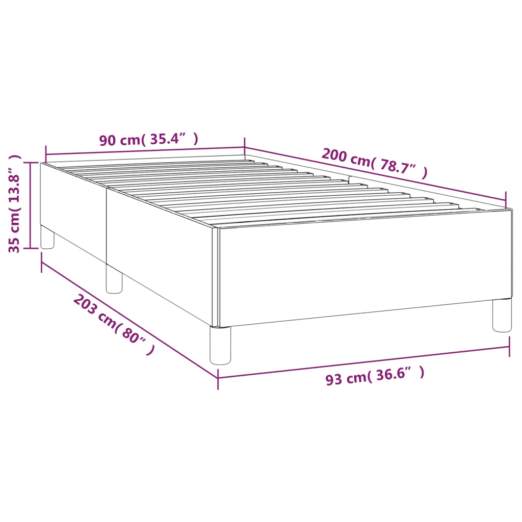 Giroletto senza Materasso Blu 90x200 cm in Tessuto 347139