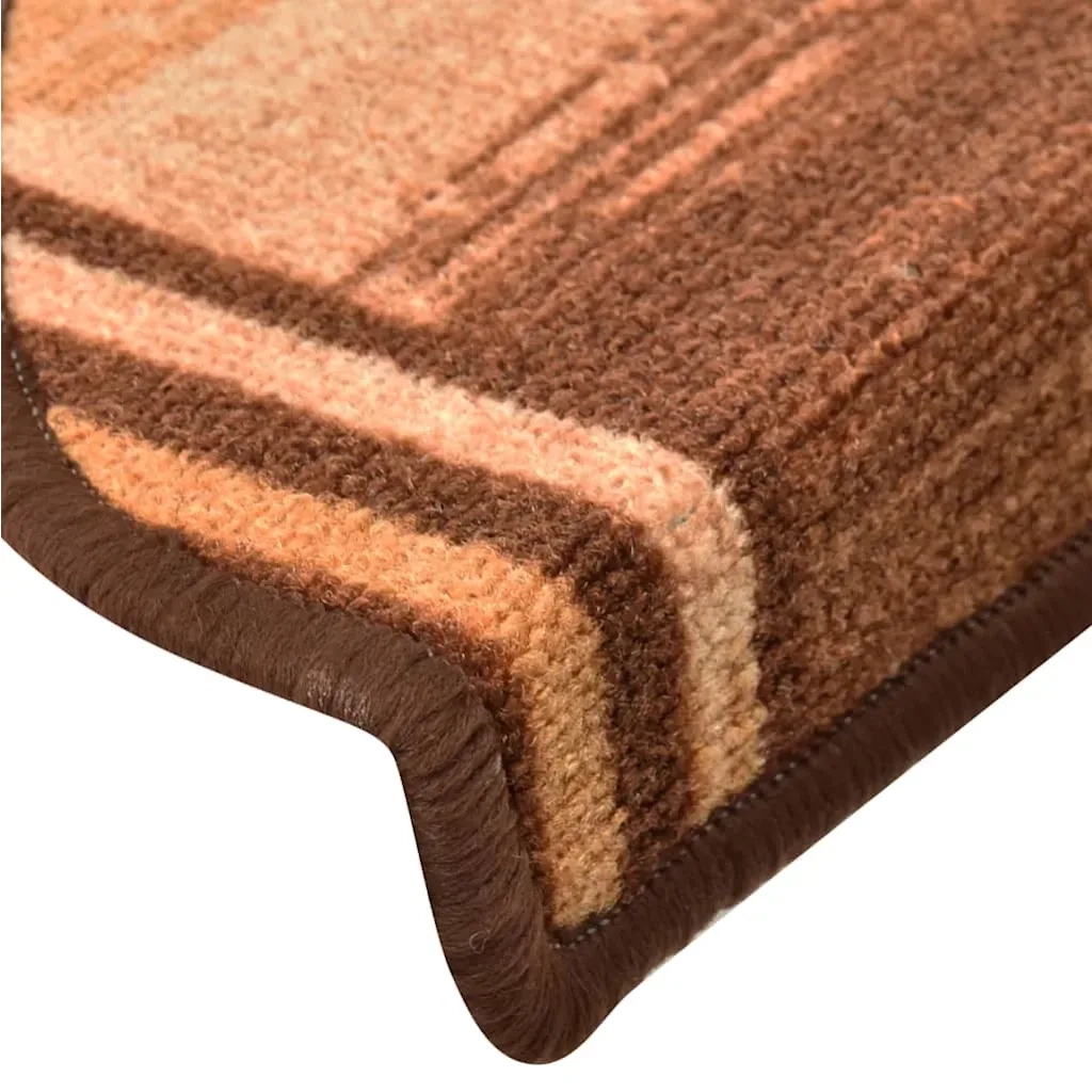 Tappetini per Scale Autoadesivi 5 pz 65x21x4 cm Marroni 149836