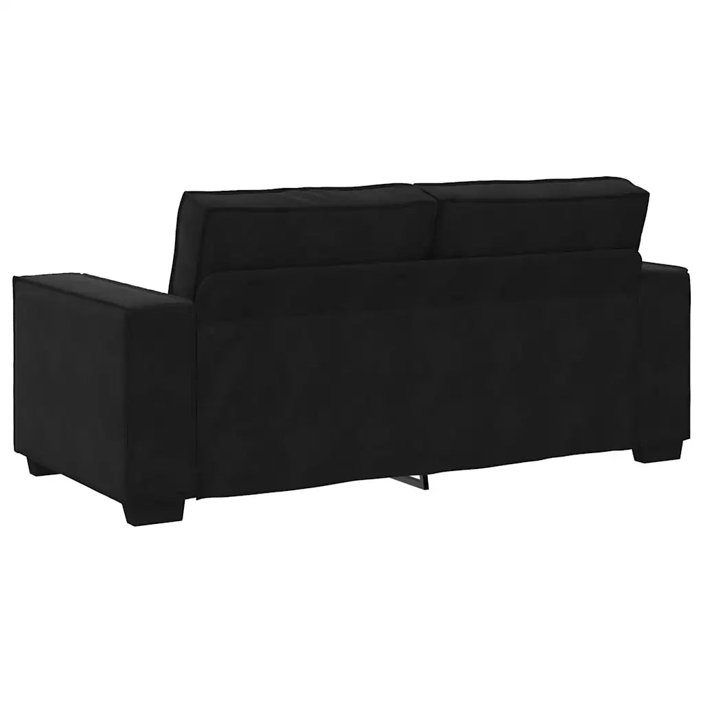 Divano a 2 Posti-Sofa 2 Posti Nero 140 cm in Velluto 955326