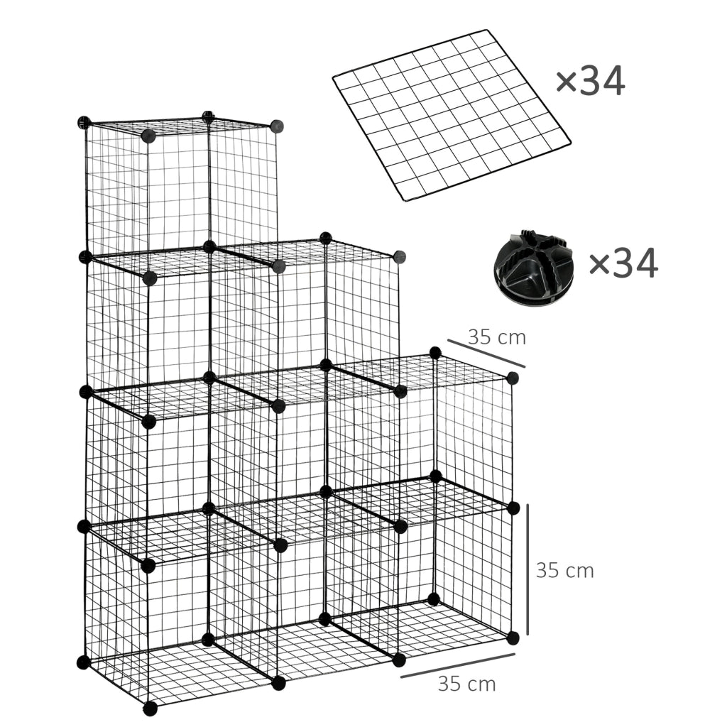 Libreria a cubi in metallo e PP ¨C Minimal ¨C 35x35x35 cm nera