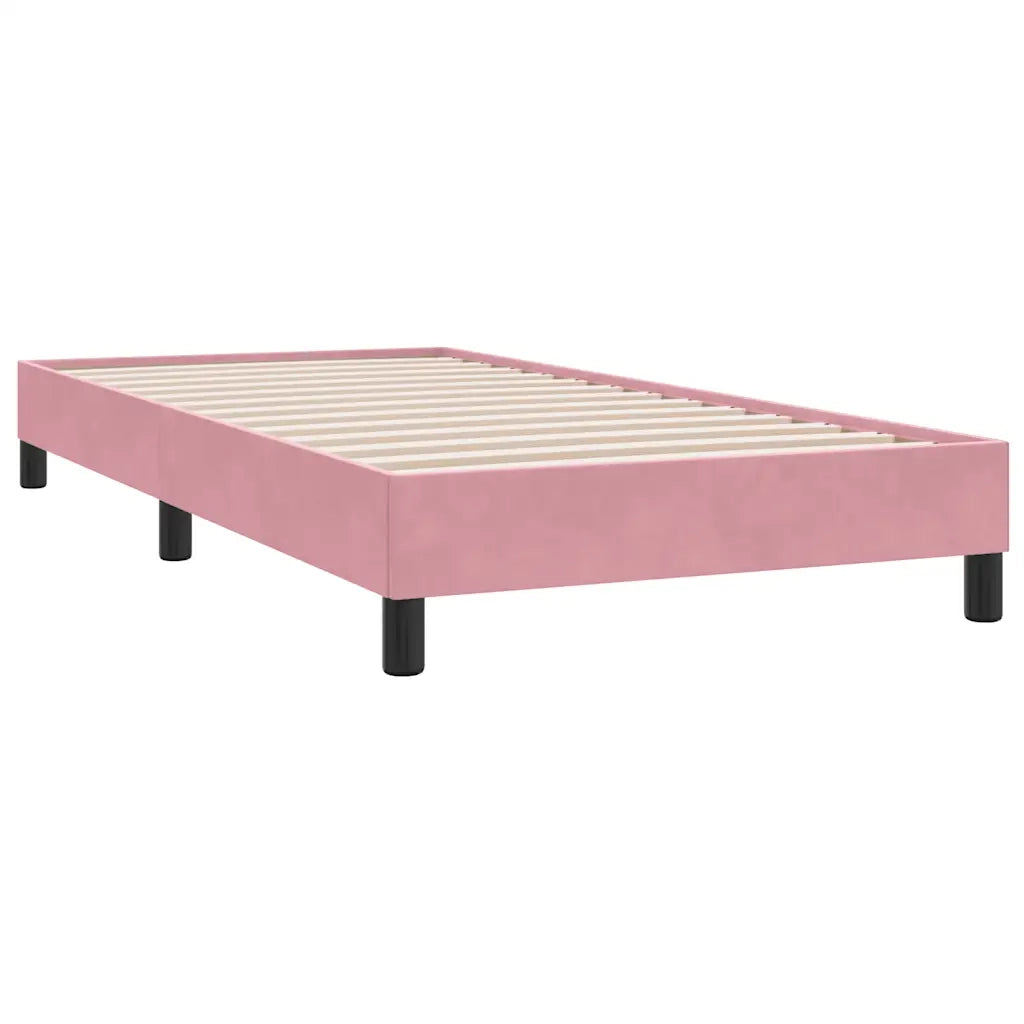 Letto a Molle con Materasso e LED Rosa 90x210 cm Velluto 3316964