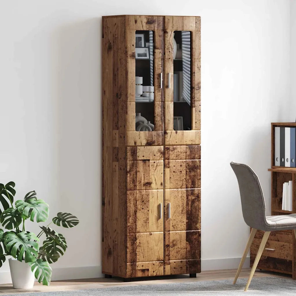 Credenza con lo scaffale FLORIN Legno vecchio 60 x 35 x 182 cm