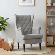 Poltrona Grigio Chiaro Velluto 42029926