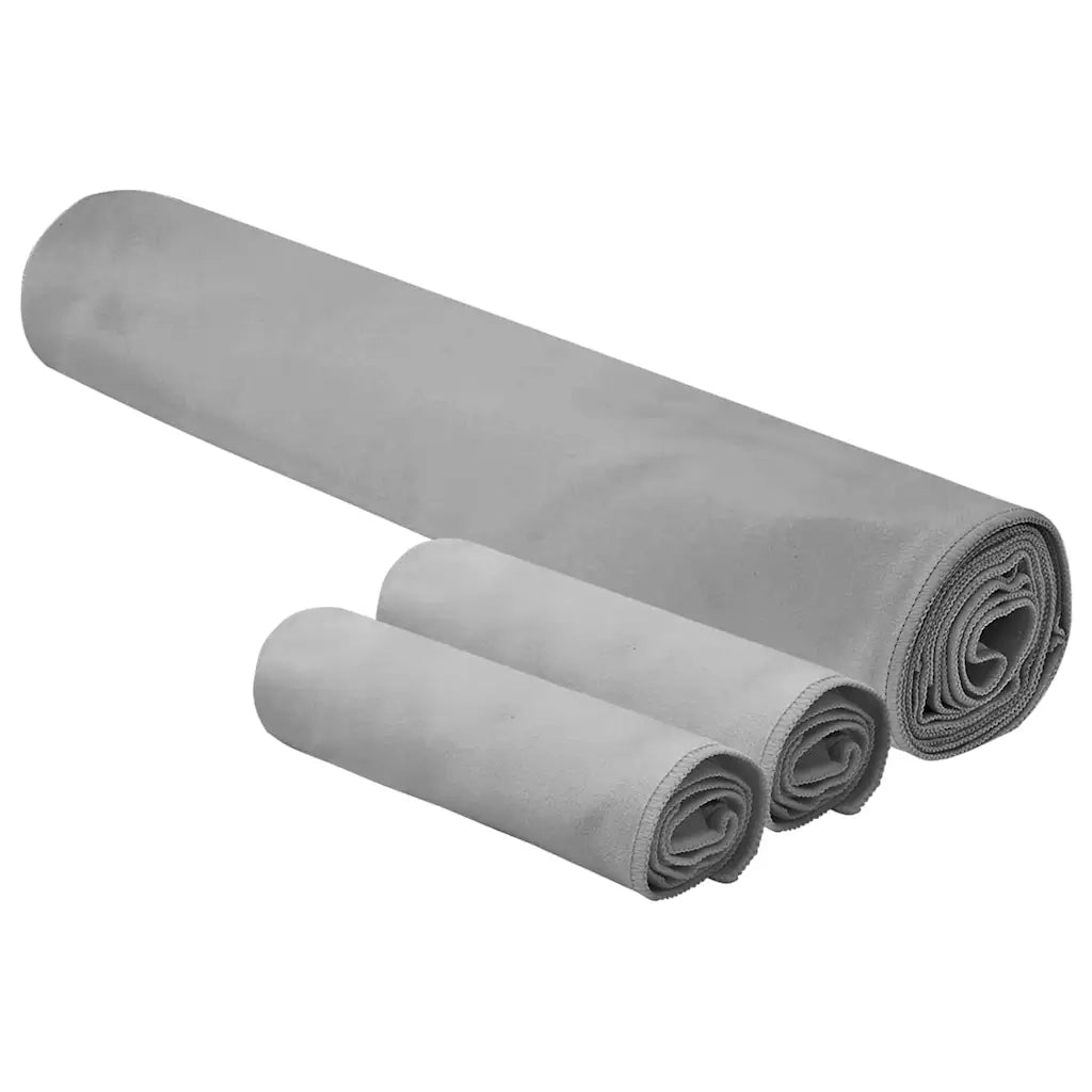 Set di Asciugamani Sportivi 3 pcs Grigio scuro 42011500