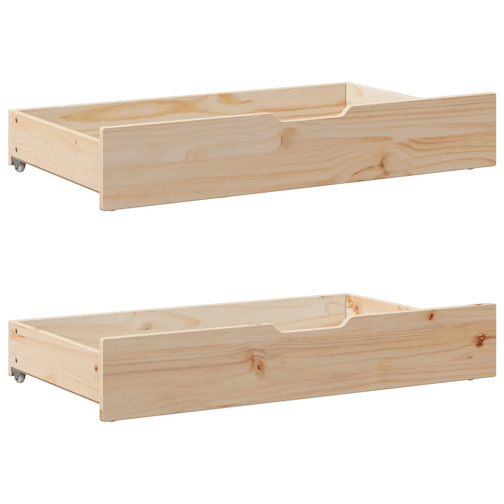Dormeuse con Cassetti 90x190 cm in Legno Massello Pino