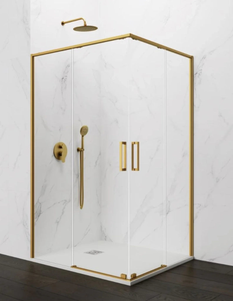 Box doccia ingresso angolare 2+2 ABANTE (TWENTY) 100x90 cm Oro