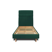 Letto 90x190 cm con testiera in linea - Tessuto velluto