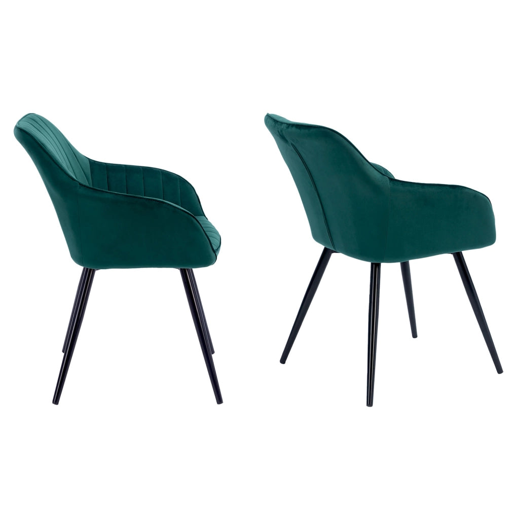 Sedia BERTILLE in velluto verde