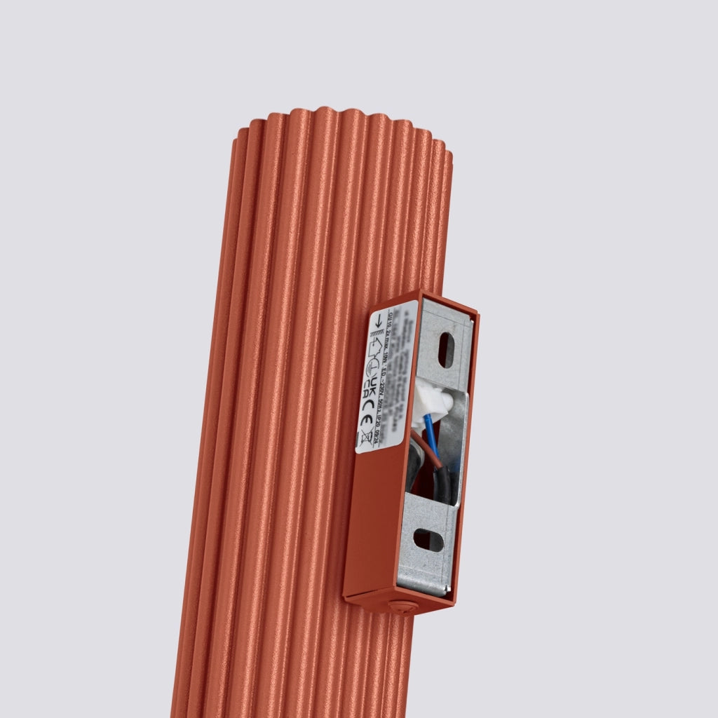 Lampada da parete KARBON 30 rosso ocra