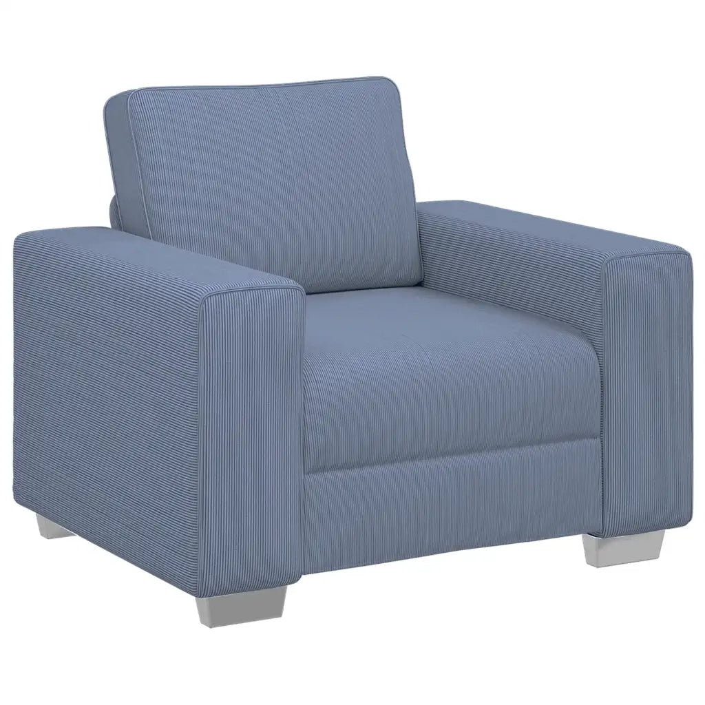 Divano Sedia Blu 100x77x82 cm Tessuto di velluto a coste 4105189
