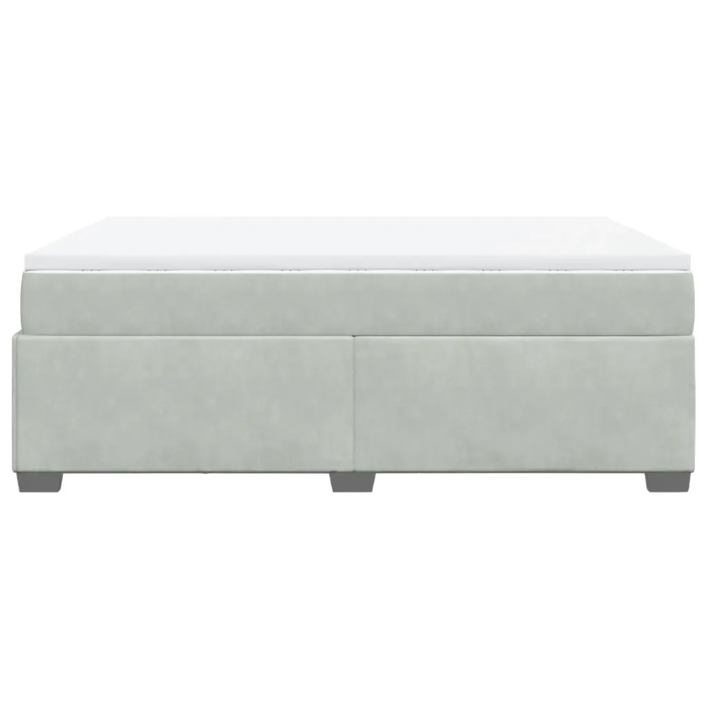 Giroletto a Molle con Materasso Grigio Chiaro 140x200cm Velluto 3285287
