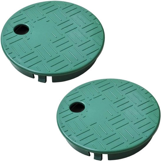 Dailygoods- Ventielbox Hoogwaardig Plastic - Deksel/Vervanging - Ronde Sprinkler - Irrigatiesysteem - 25,5 cm - 2 Stuks - Klepdoos