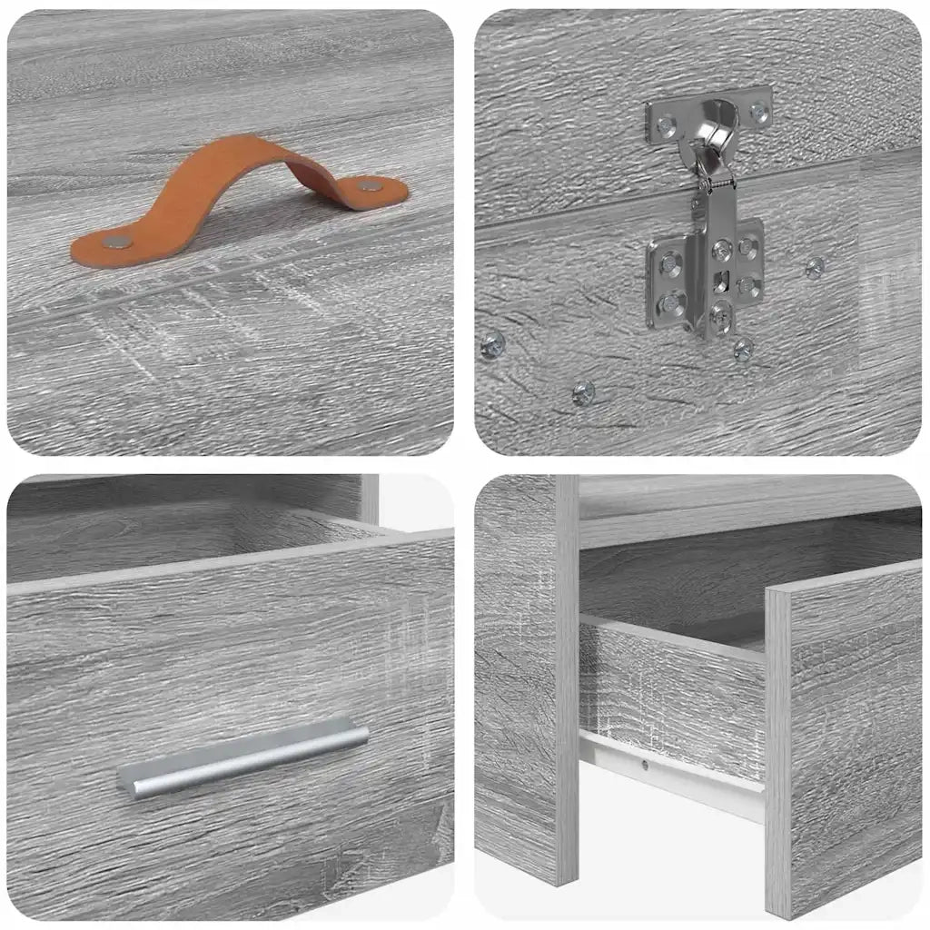 Struttura del letto-Giroletto Grigio Sonoma 80 x 200 cm Legno multistrato 329999