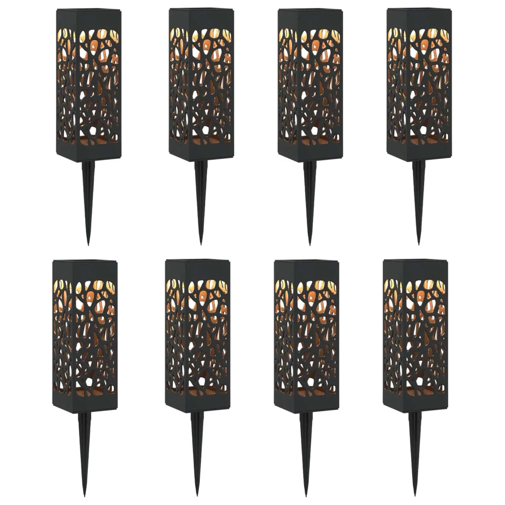 Luci solari da esterno con picchetto 8 pcs Bianco caldo 29 cm 42042726