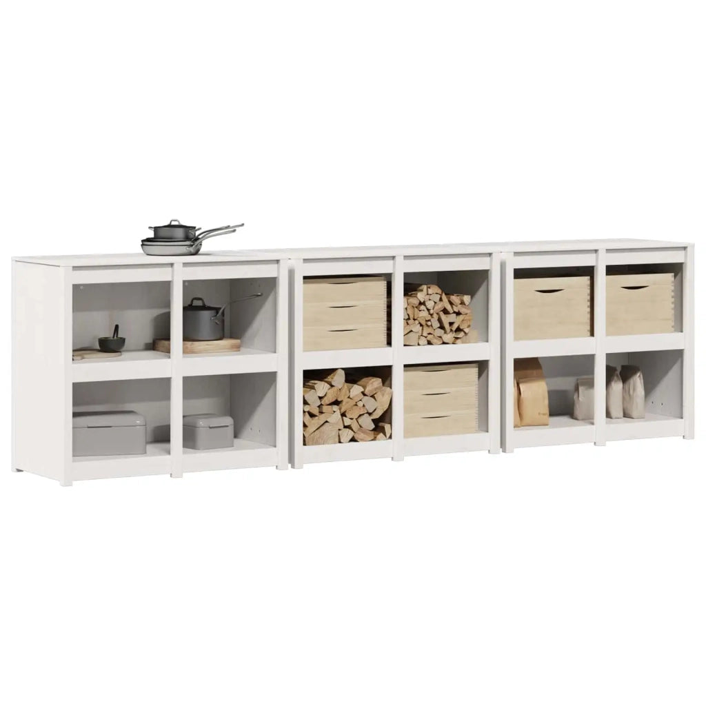 Mobile da cucina da esterno MEPPEL 3 pz Bianco 3443813