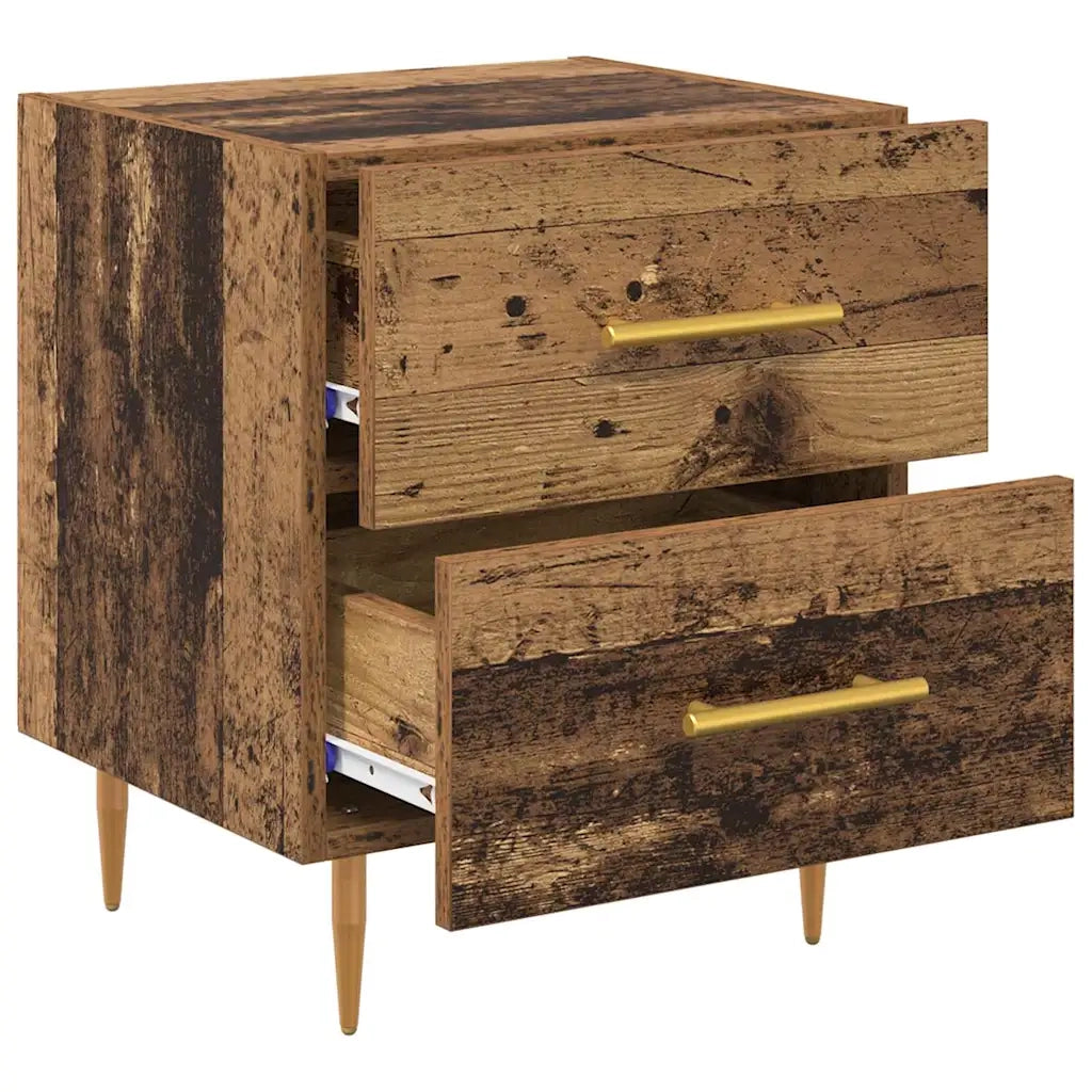 Comodino | Armadio da Notte | Mobiletto da notte con cassetto Legno vecchio 40 x 35 x 47,5 cm