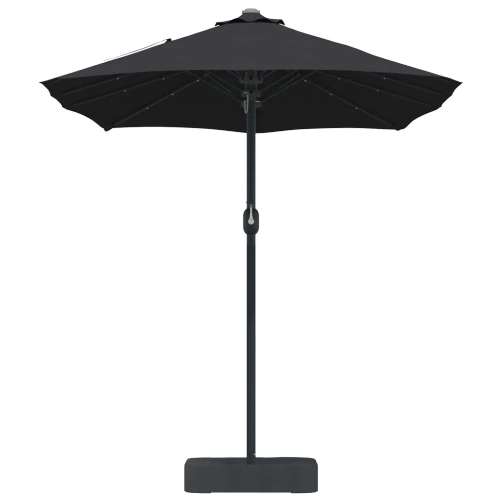 Ombrello | Parasol da giardino Nero 385 x 209 x 244 cm Poliestere