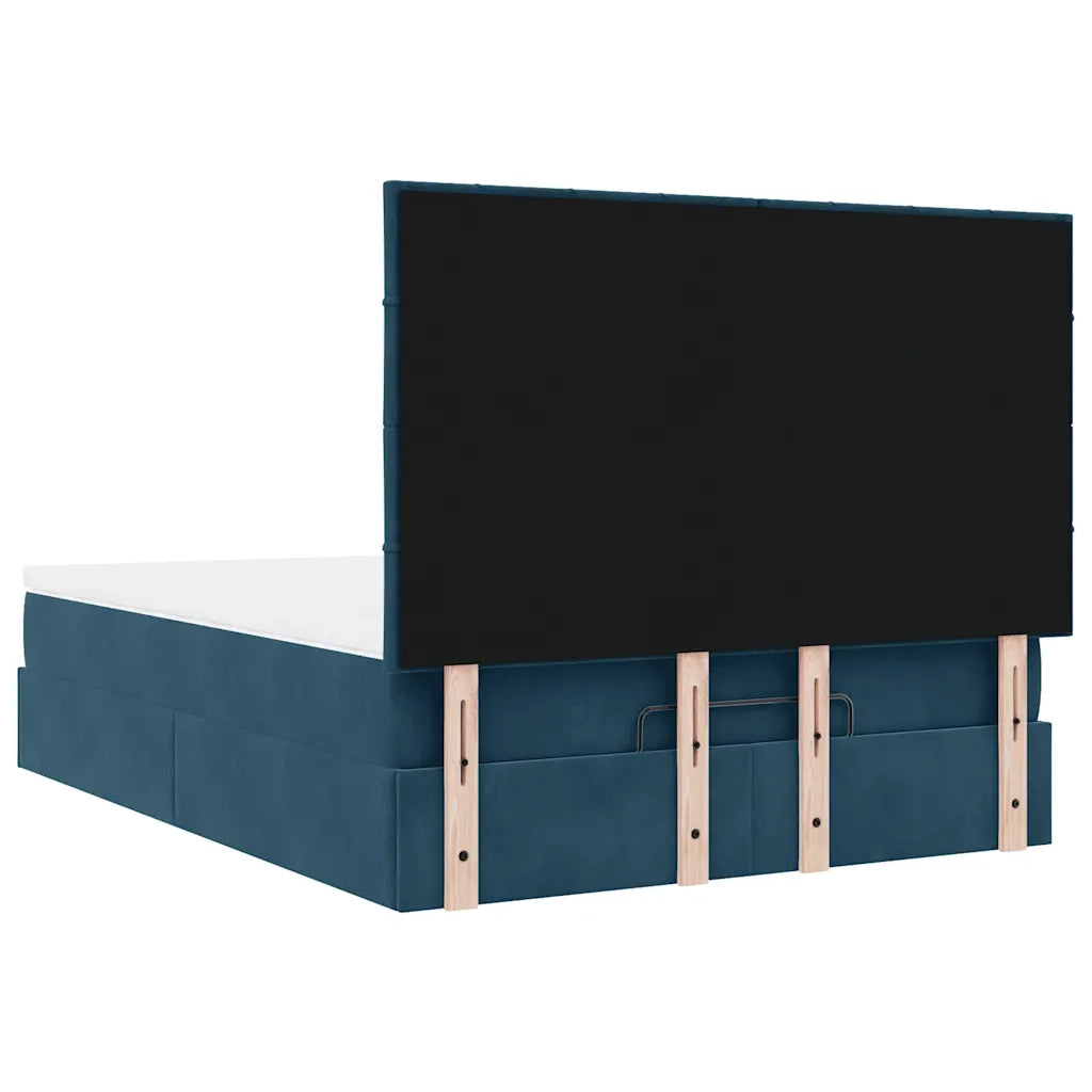 Struttura Letto Pouf con Materassi 140x190 cm in Velluto 3314322