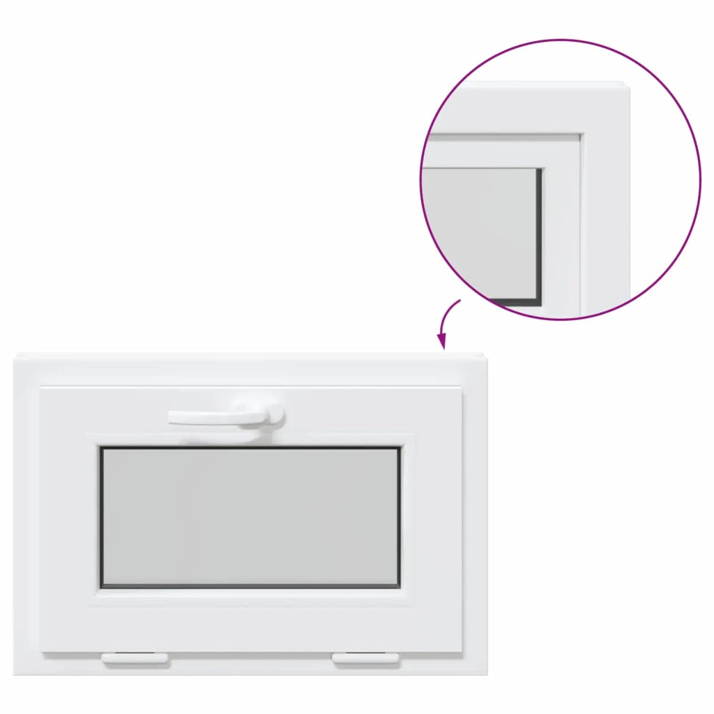Finestra per Soffitta RISOR 60 x 40 cm PVC e Vetro Bianco 42047263