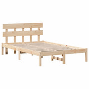 Letto matrimoniale | Letto per adulti | Struttura del letto Marrone 120 x 190 cm Legno massello di pino