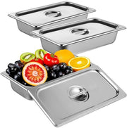 Set di 3 contenitori per pane, cassetta per pane con coperchio in acciaio inossidabile, 32,5×17,5×6,5 cm contenitori per frutta e verdura, contenitori per alimenti per filetti di pesce e pollo