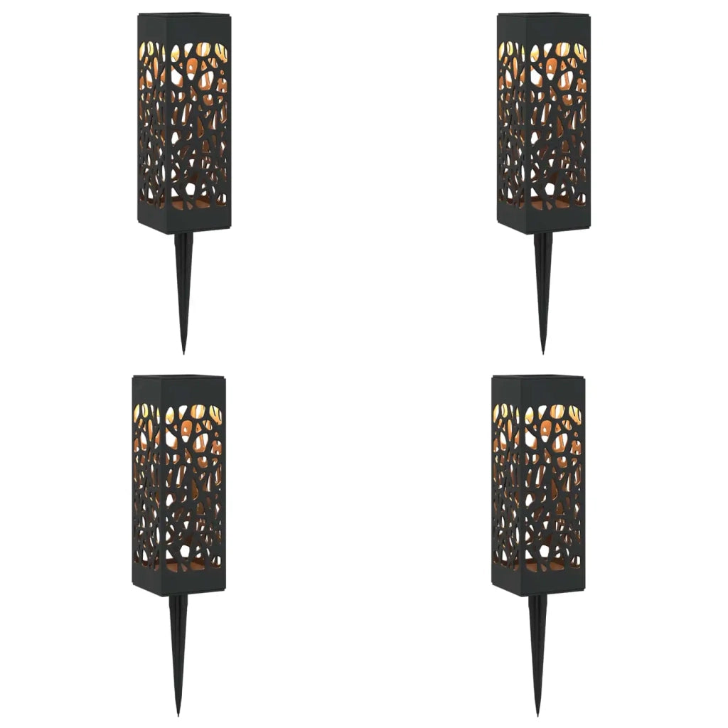 Luci solari da esterno con picchetto 4 pcs Bianco caldo 29 cm 42042725