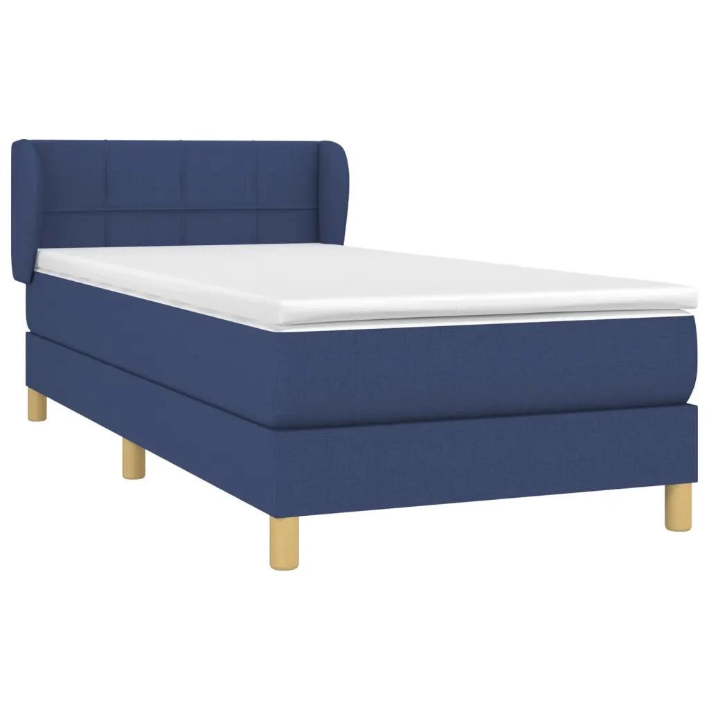 Giroletto a Molle con Materasso Blu 90x190 cm in Tessuto