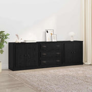 Sideboards con cassetto 3 pcs Rovere Nero 210 x 35,5 x 67,5 cm 3402649