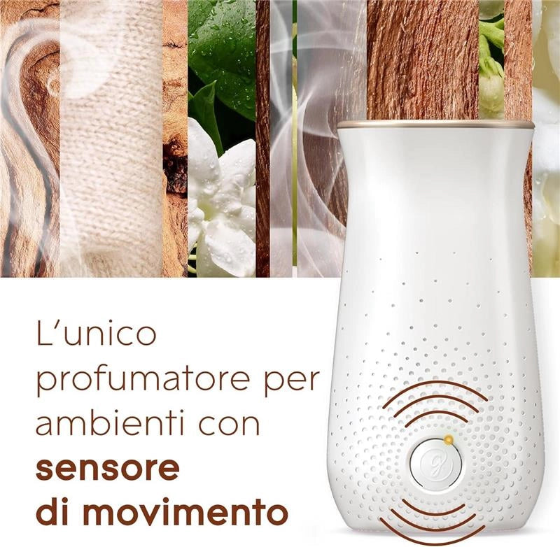 GLADE SENSE & SPRAY AUTOMATIC BASE + RICARICA 18 ML SENSUAL SANDALWOOD & JASMINE