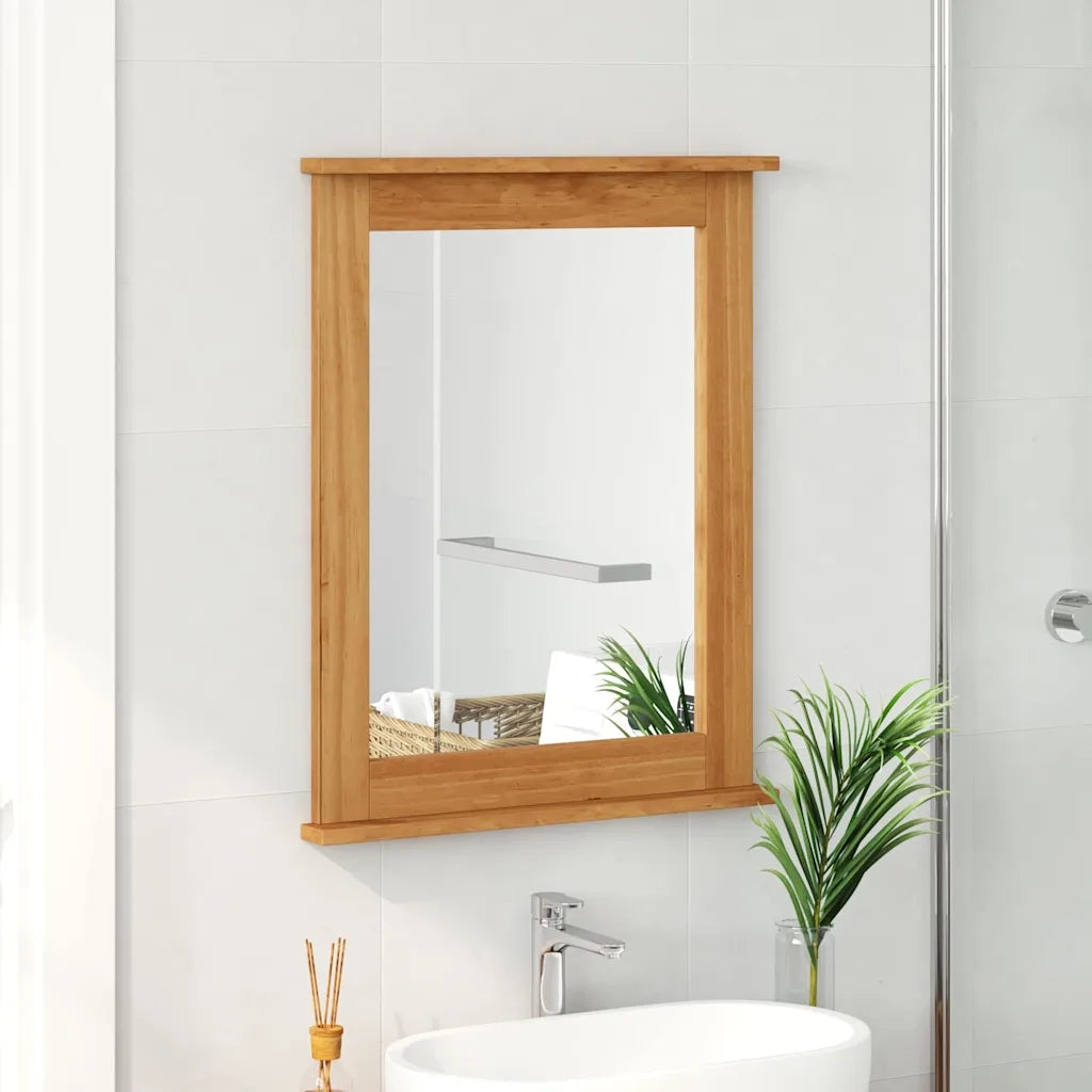 Specchio Rettangolare VIGO Marrone miele 55,5 x 5 x 70 cm