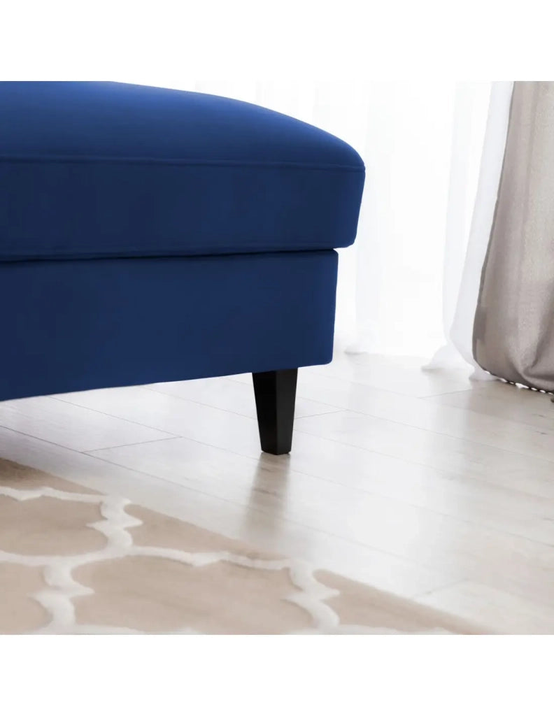 Divano angolare convertibile blu scuro angolo destro 4 posti FABLE