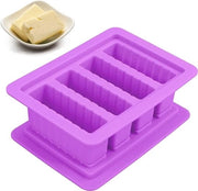 Forma di burro in silicone con coperchio per 4 stecchi
