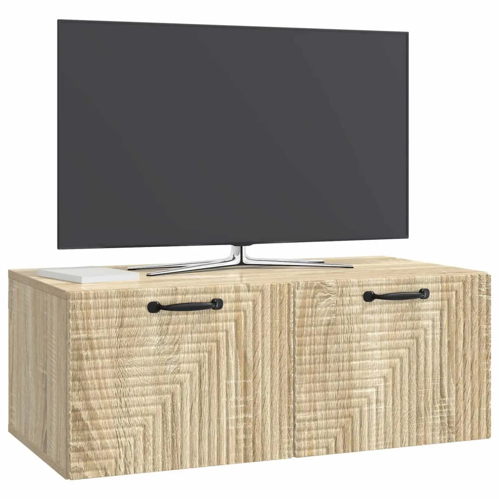 Mobile Porta TV da Muro-Credenza per TV sospesa Rovere Sonoma 78,5 x 41 x 30 cm 890383